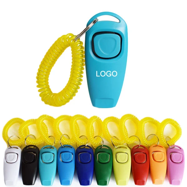 2 in 1 Clicker Whistle W/ Ring & Coil Wristband 1