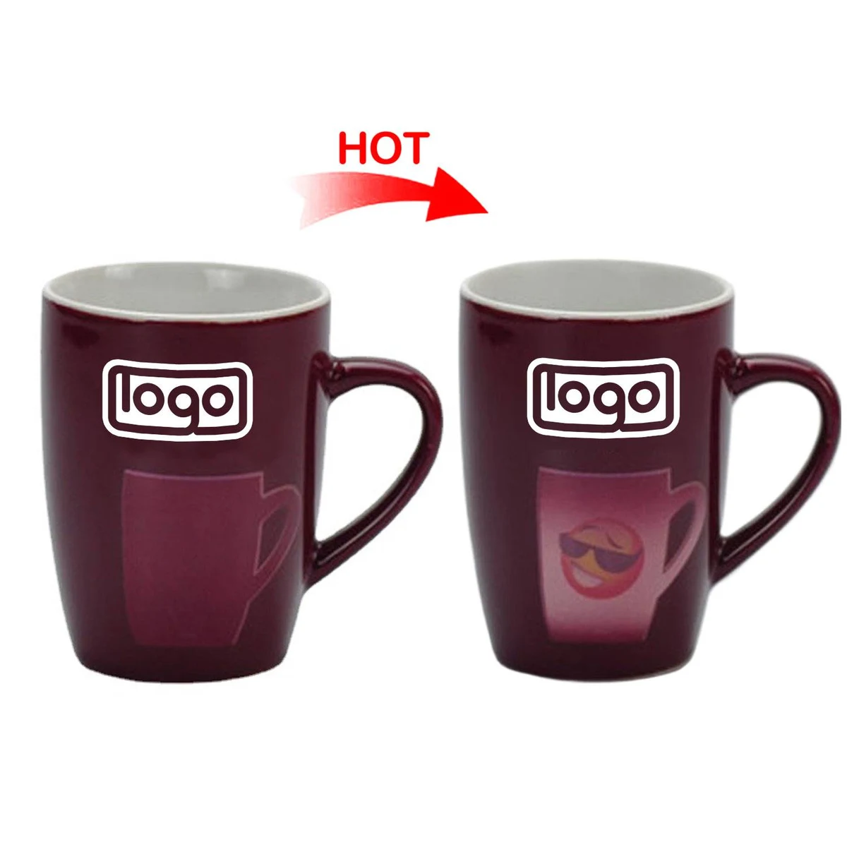 12oz Heat Sensitive Color Changing Ceramic Mug 1