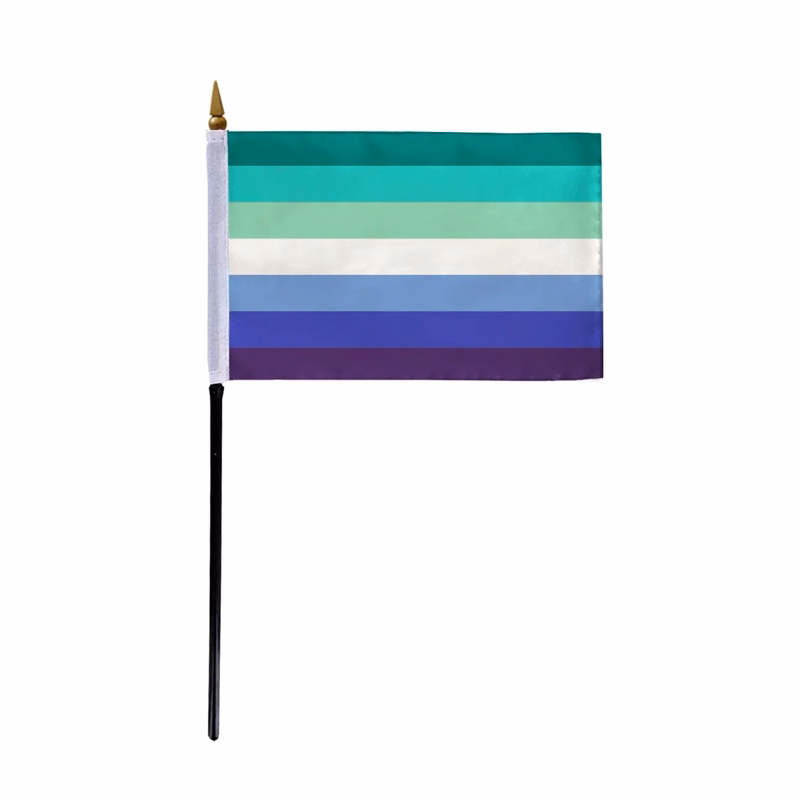 1ply Gay Men Stick Flag (Printed)