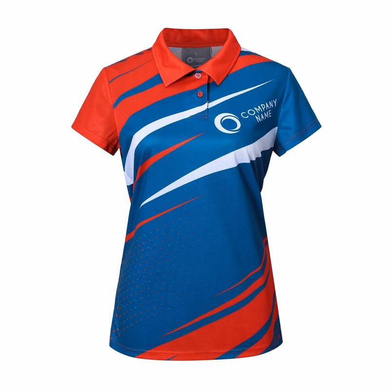 Women's 100% Polyester Sublimated Sport POLO