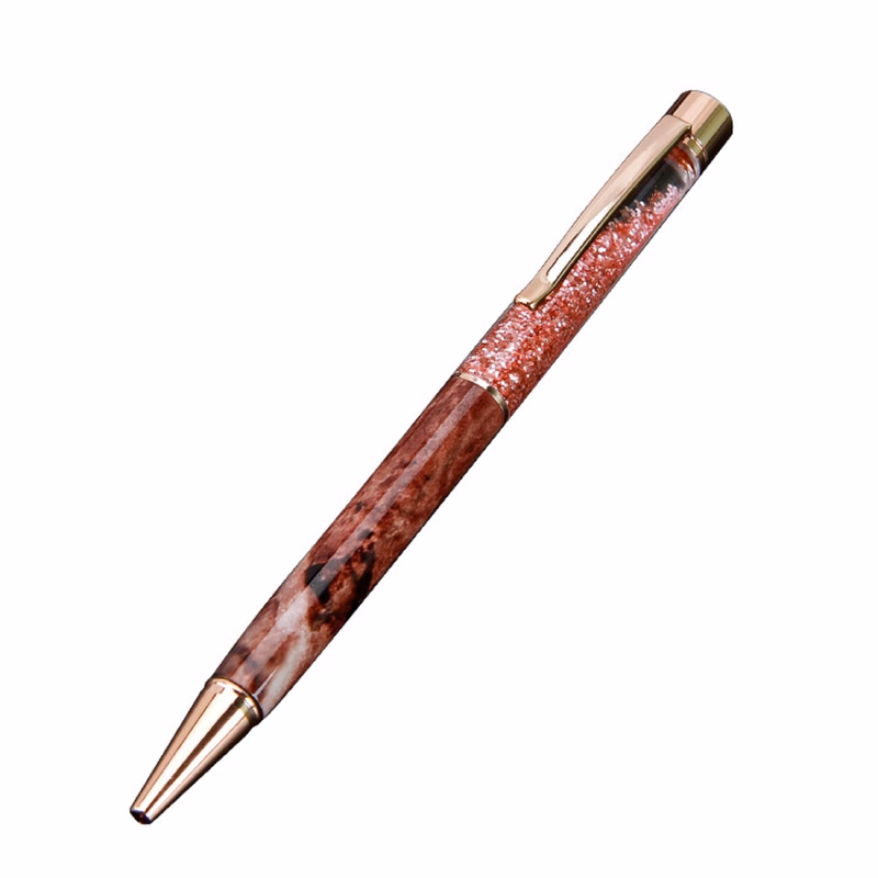 Oil Floating Glitter Metal Ballpoint Pen