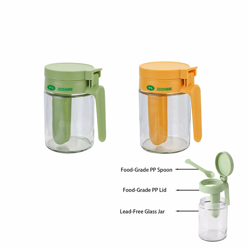 Glass Spice Jar with Spoon