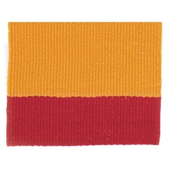 Red/Gold "V" Neck Ribbon with Clip, 7/8" wide 1