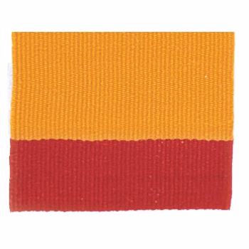 Red/Gold "V" Neck Ribbon with Clip, 7/8" wide