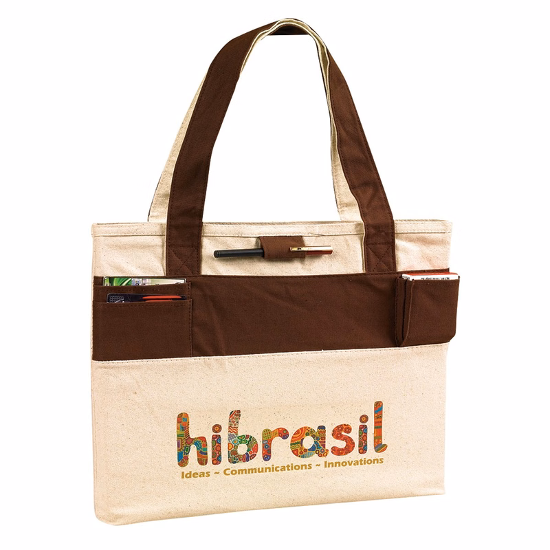 Color Stripe Canvas Tote