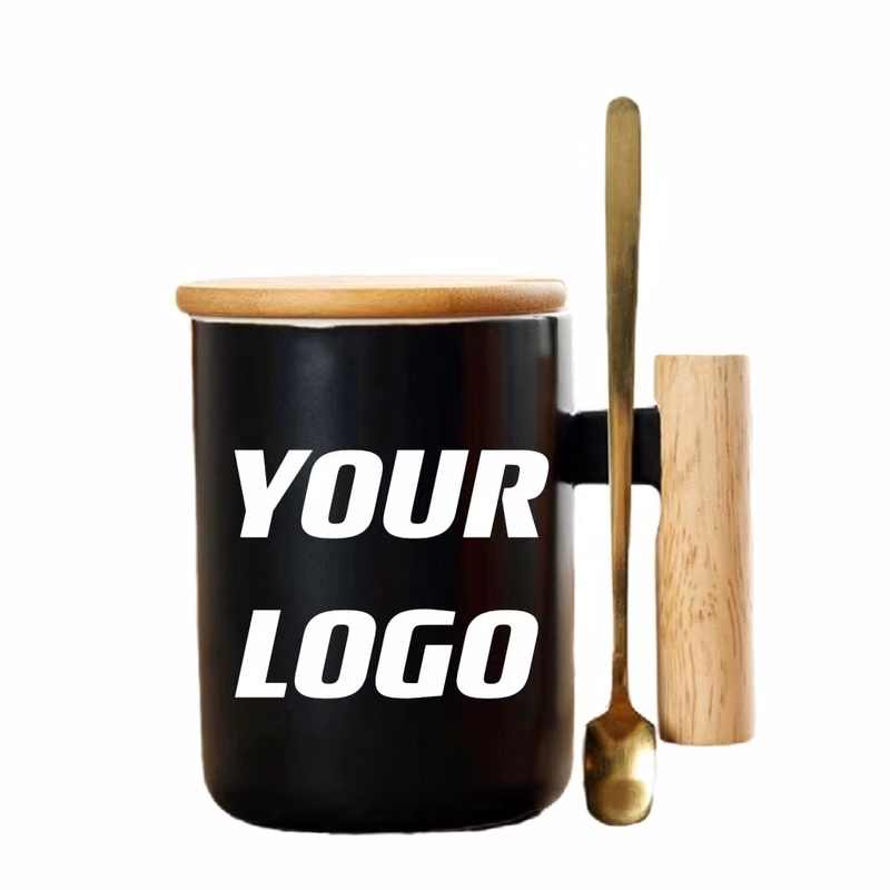 Customizable Coffee Cup With Lid And Spoon