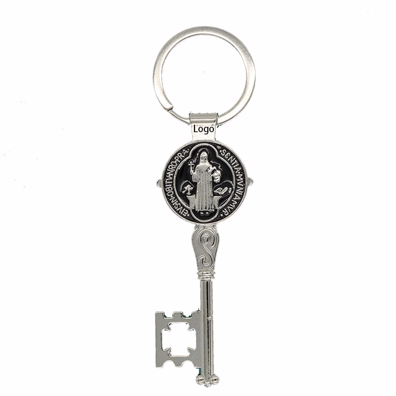 Saint Benedict Metal Key Ring