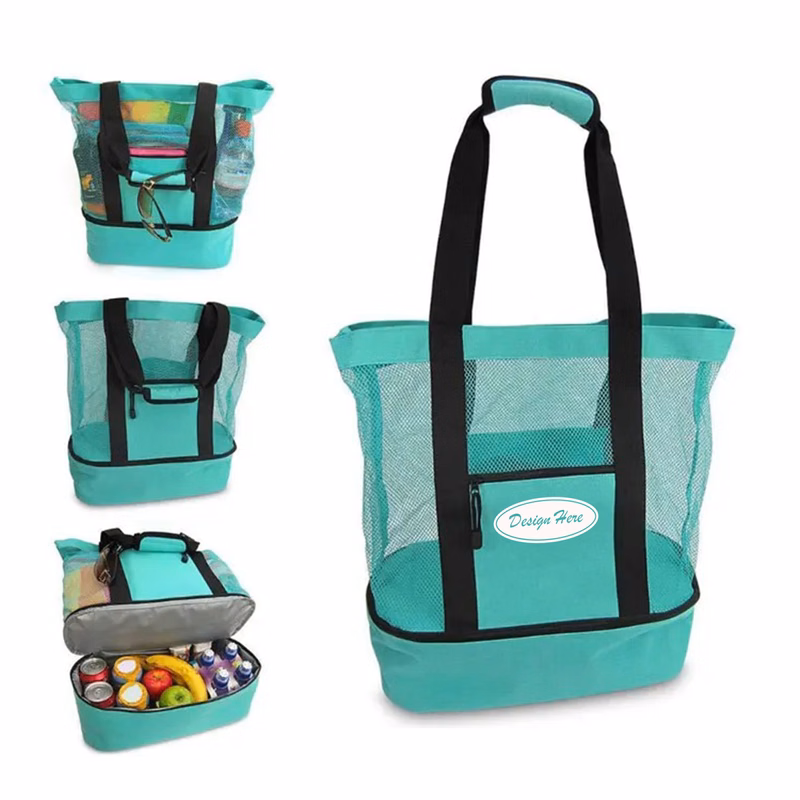 Durable Tote Bag with Insulated Cooler Section