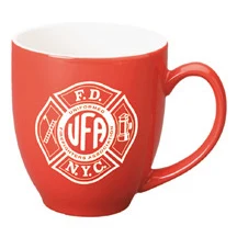 15 oz. Red Ceramic Bistro Mug 1