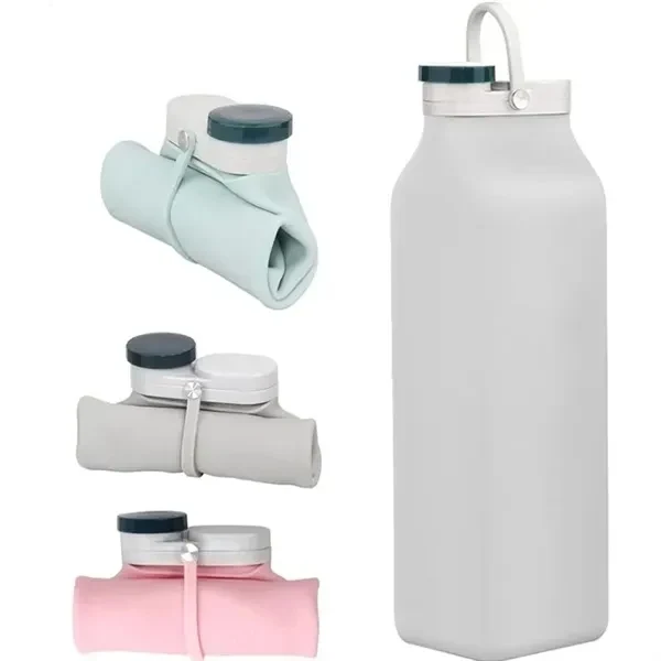 Portable Silicone Folding Water Cup with 20 oz Capacity 1