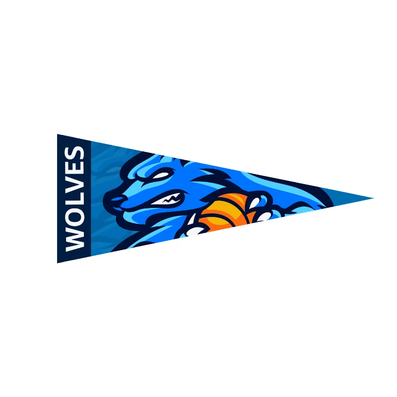 9" x 24" Full Color Felt Pennant 1