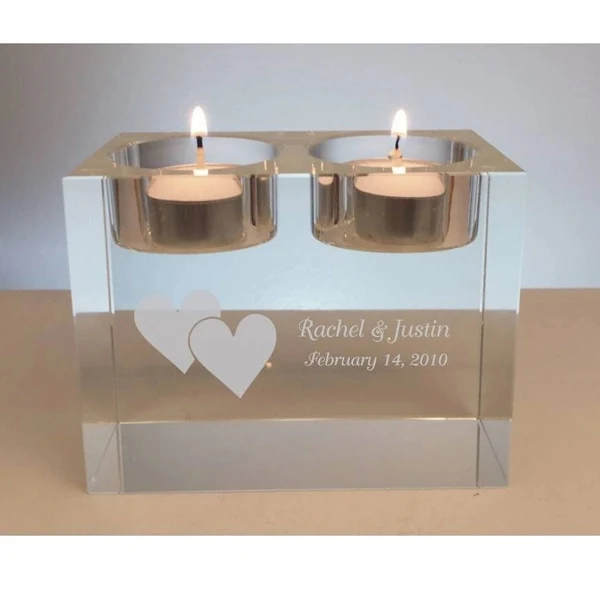 Personalized Crystal Tea Lights Candle Holders 1