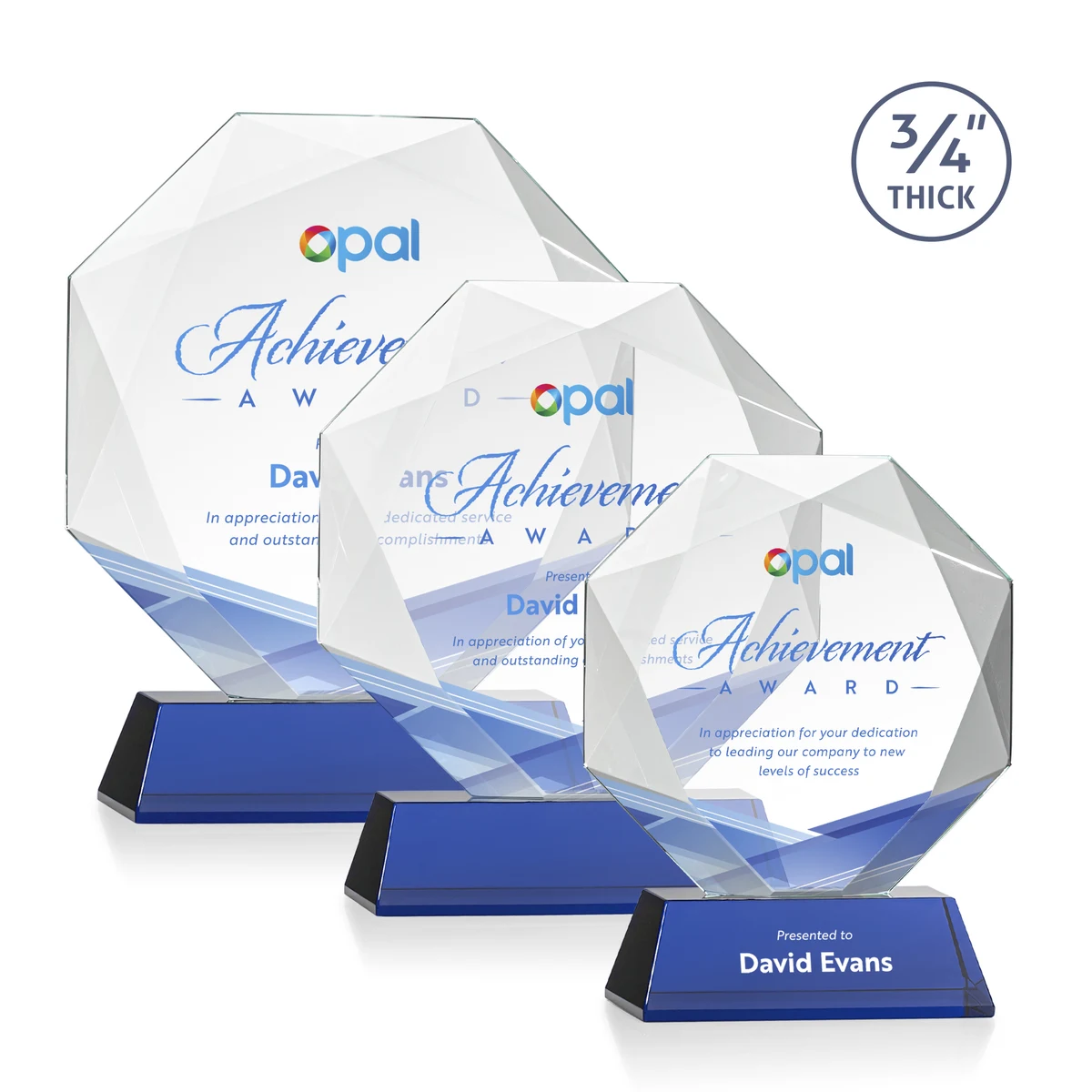 Bradford VividPrint™ Award on Newhaven Base - Blue 1