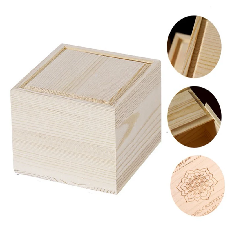 Large Square Wooden Box 1