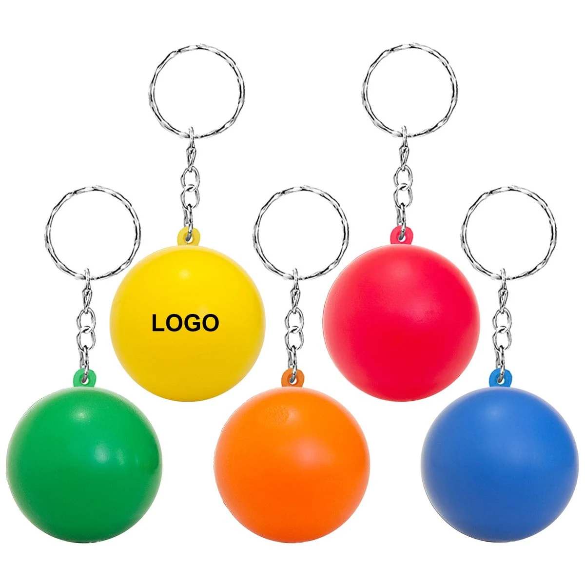 PU Foam Ball Keychain Stress Relief Key Ring 1