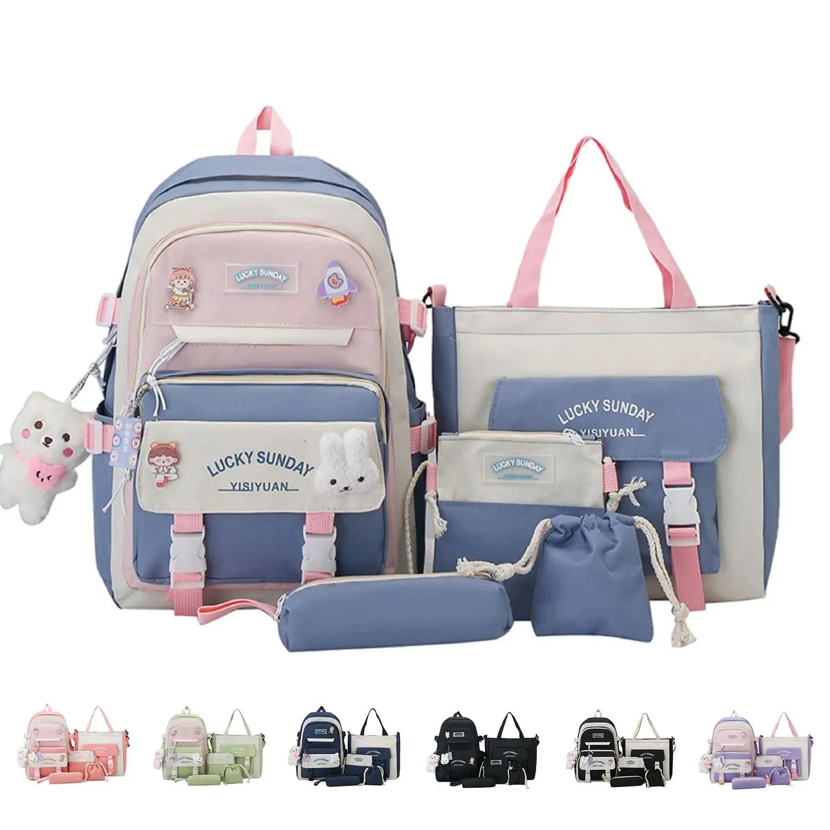 Kawaii backpack set of 5 pieces 1