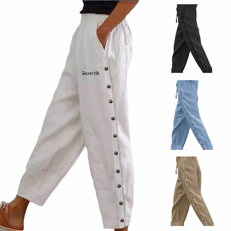 Autumn Women's Loose Casual Cropped Trousers