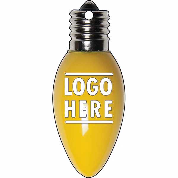 Full Color Acrylic Ornaments - Light Bulb 1 - Yellow