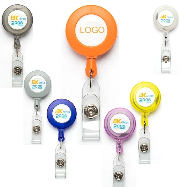 Promotional Giveaway Round Retractable Badge Holder 1