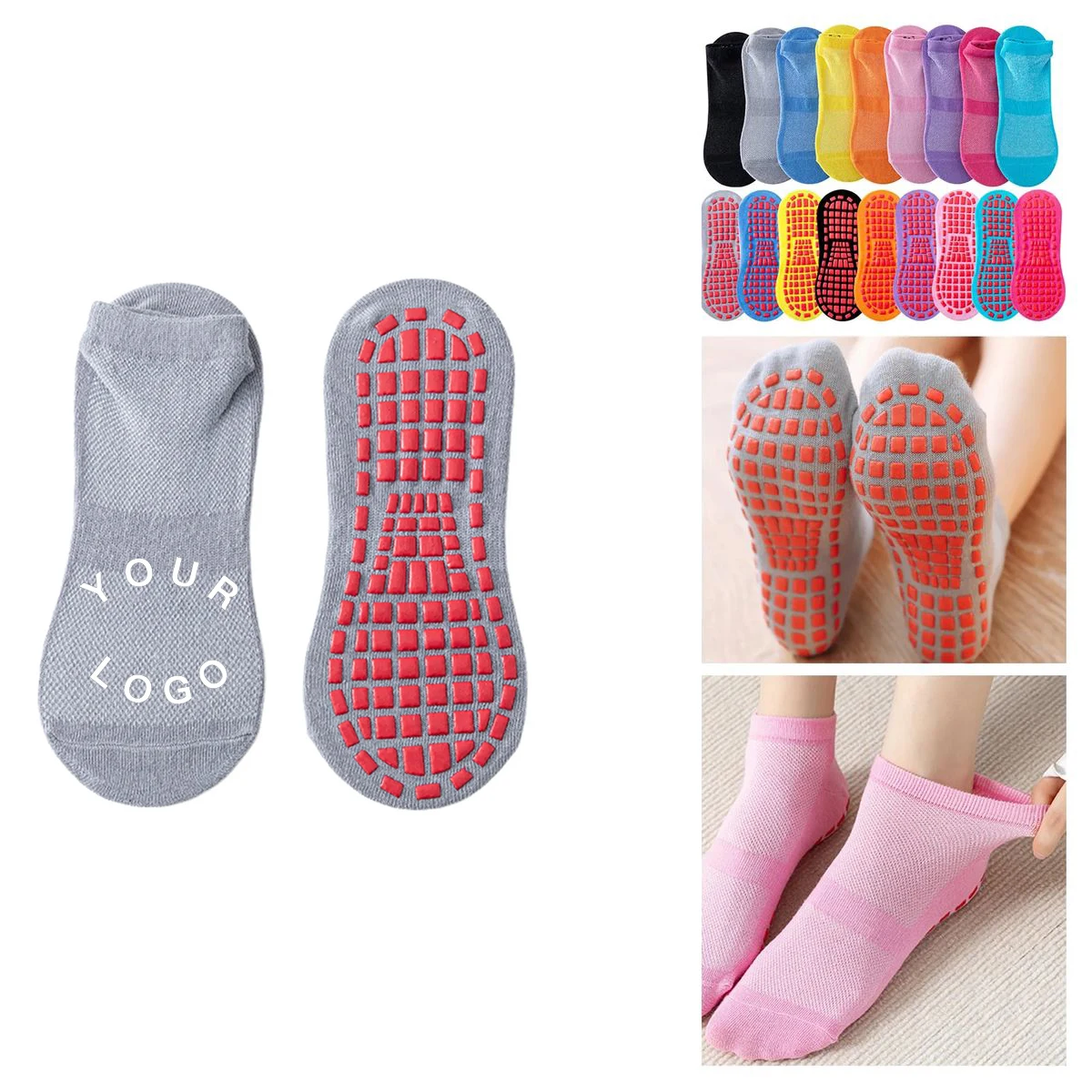 Cotton Non Slip Training Grip Socks 1