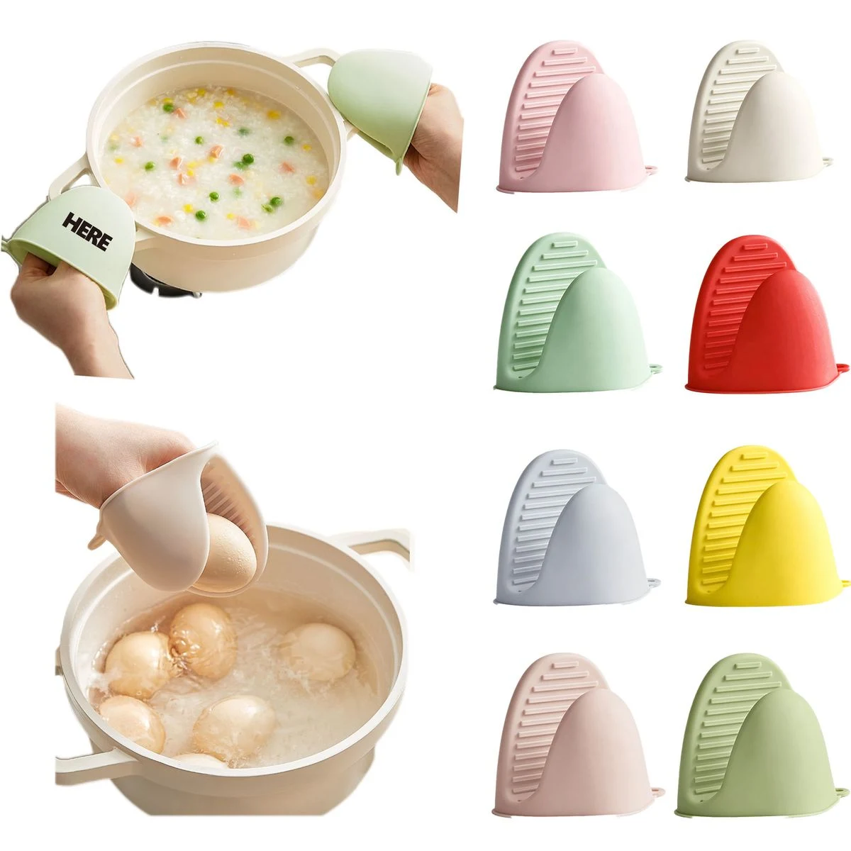 Portable Heat-Resistant Silicone Oven Mitts 1