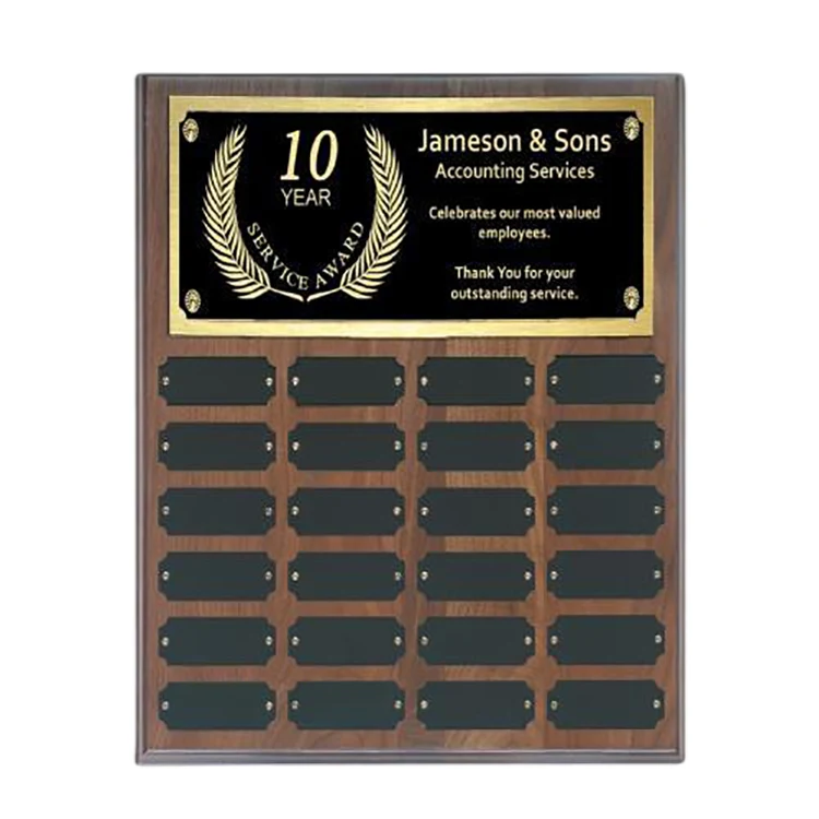 Prestige Walnut Perpetual Plaque 24 Plates 1