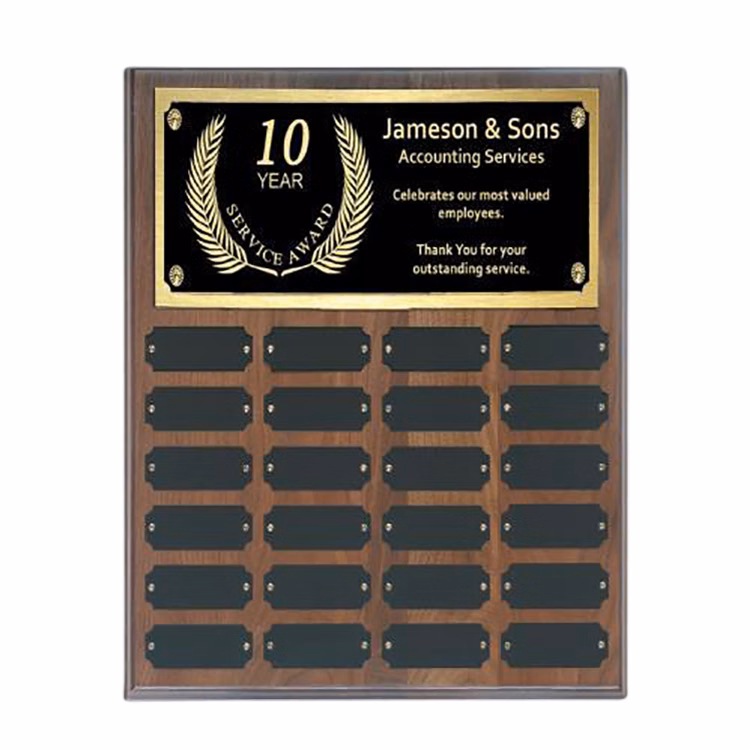 Prestige Walnut Perpetual Plaque 24 Plates