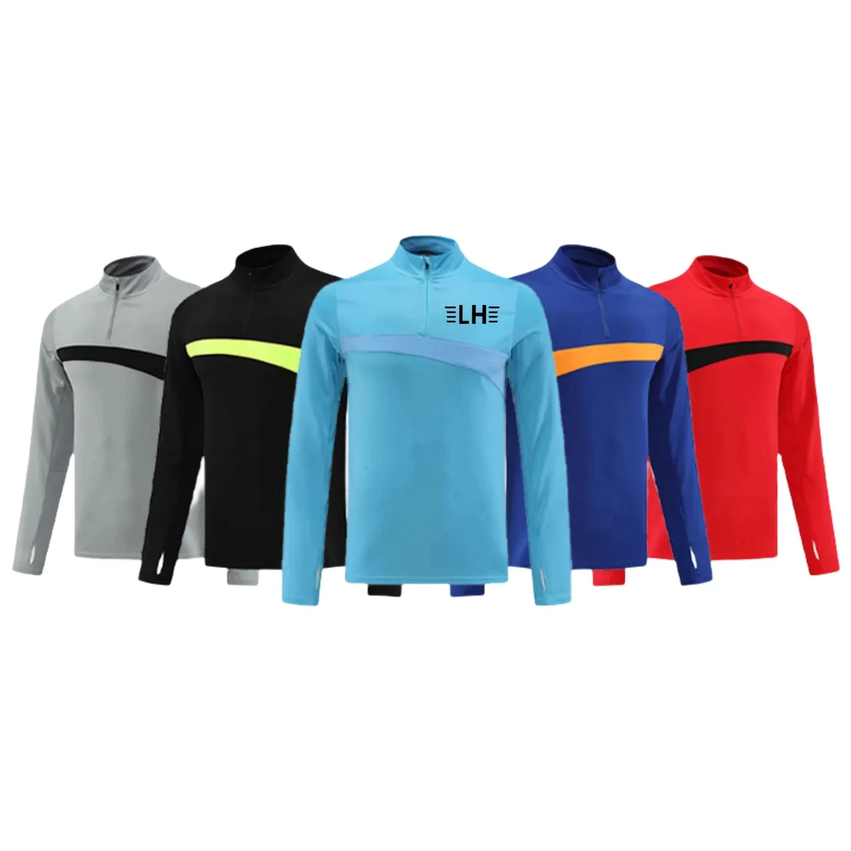 Quarter Zip Pullover Dry Long Sleeves Football Shirt 1