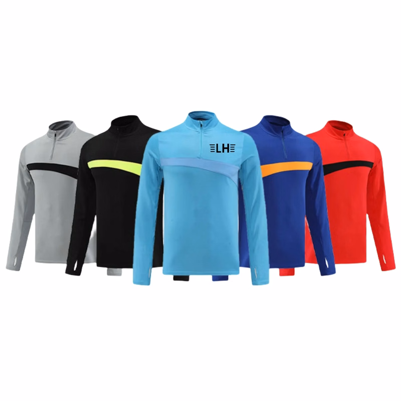 Quarter Zip Pullover Dry Long Sleeves Football Shirt