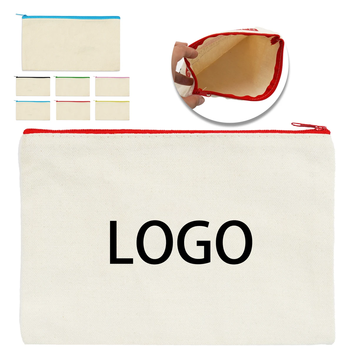 Canvas Zipper Pencil Bag ?C Pen Case for Students & Travel 1