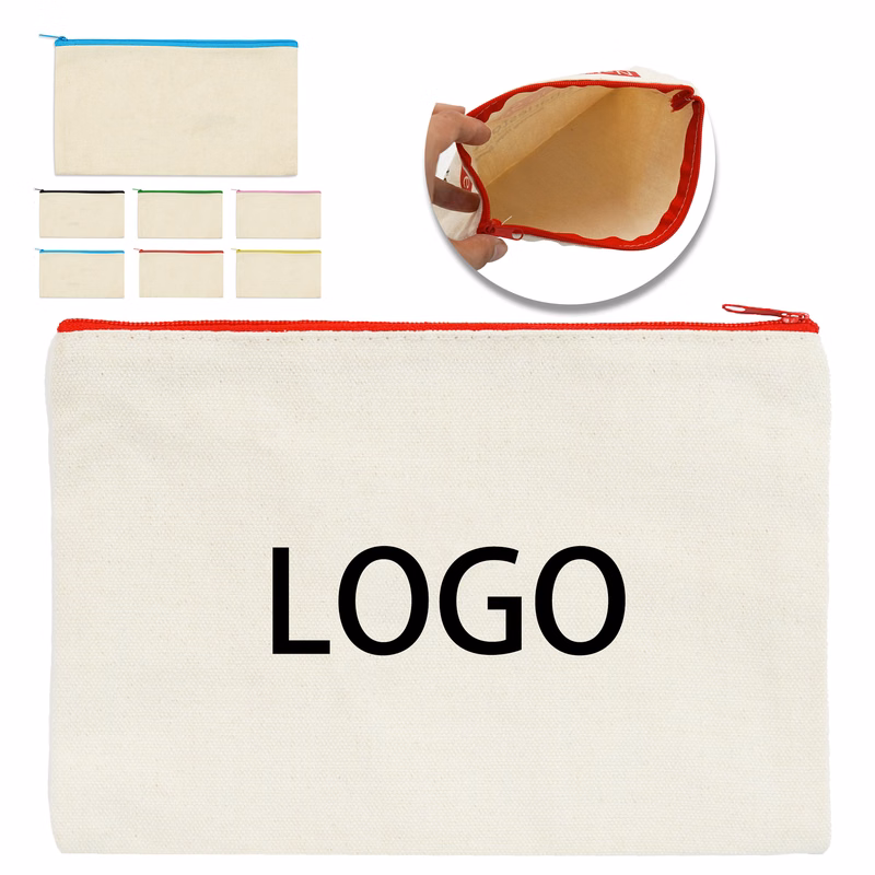 Canvas Zipper Pencil Bag ?C Pen Case for Students & Travel