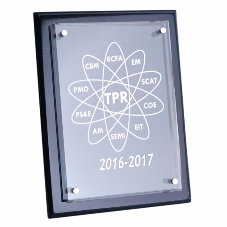 Floating Black Piano Finish Plaque