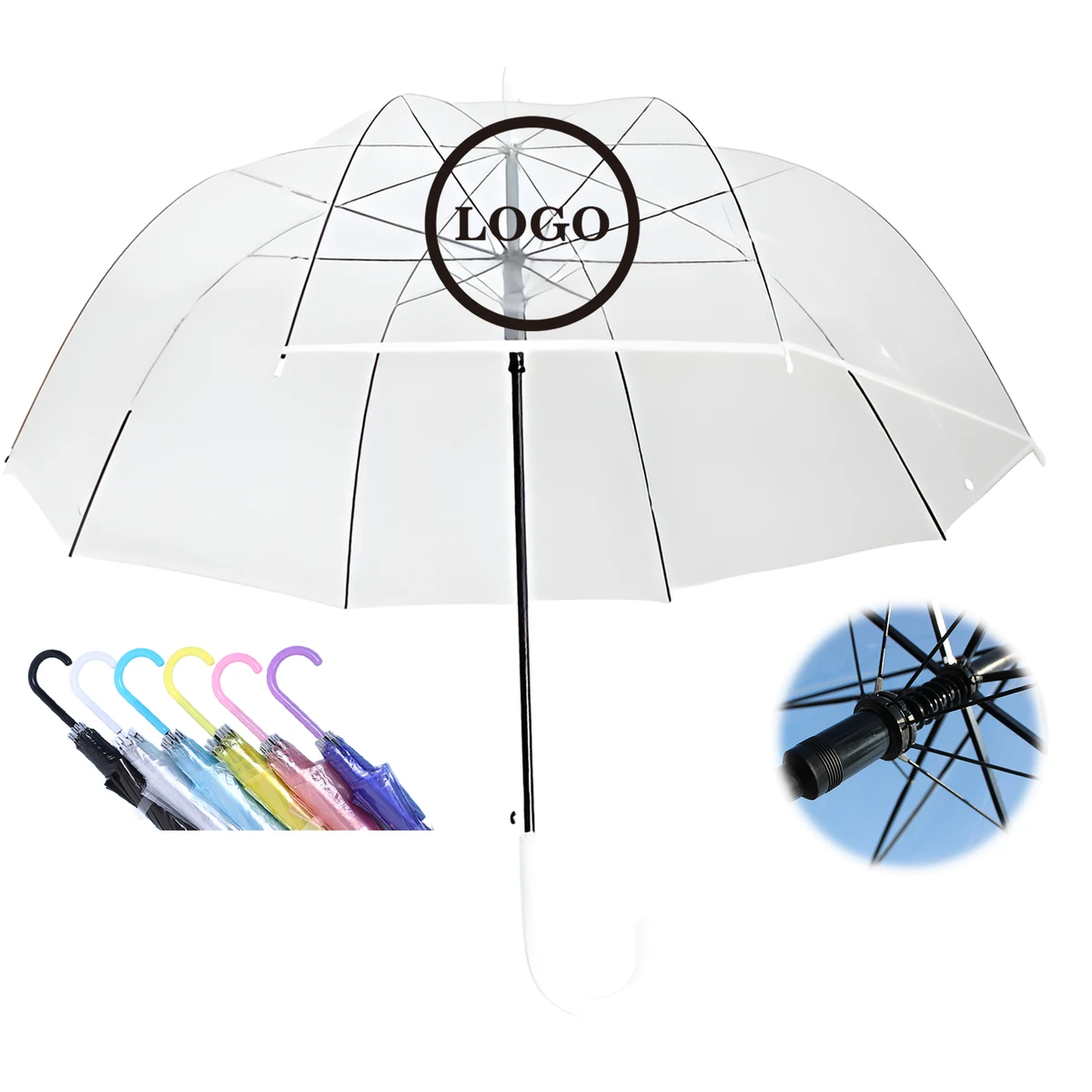 MOQ 20 PCS Customized transparent umbrella 1