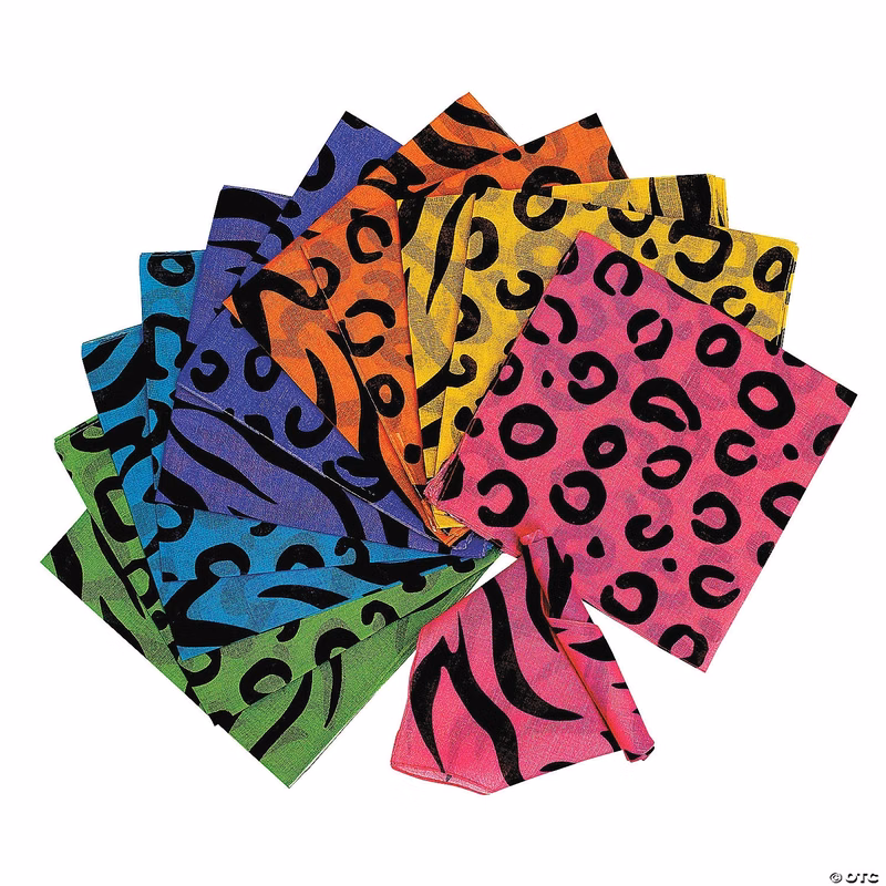 Neon Animal Print Bandanas