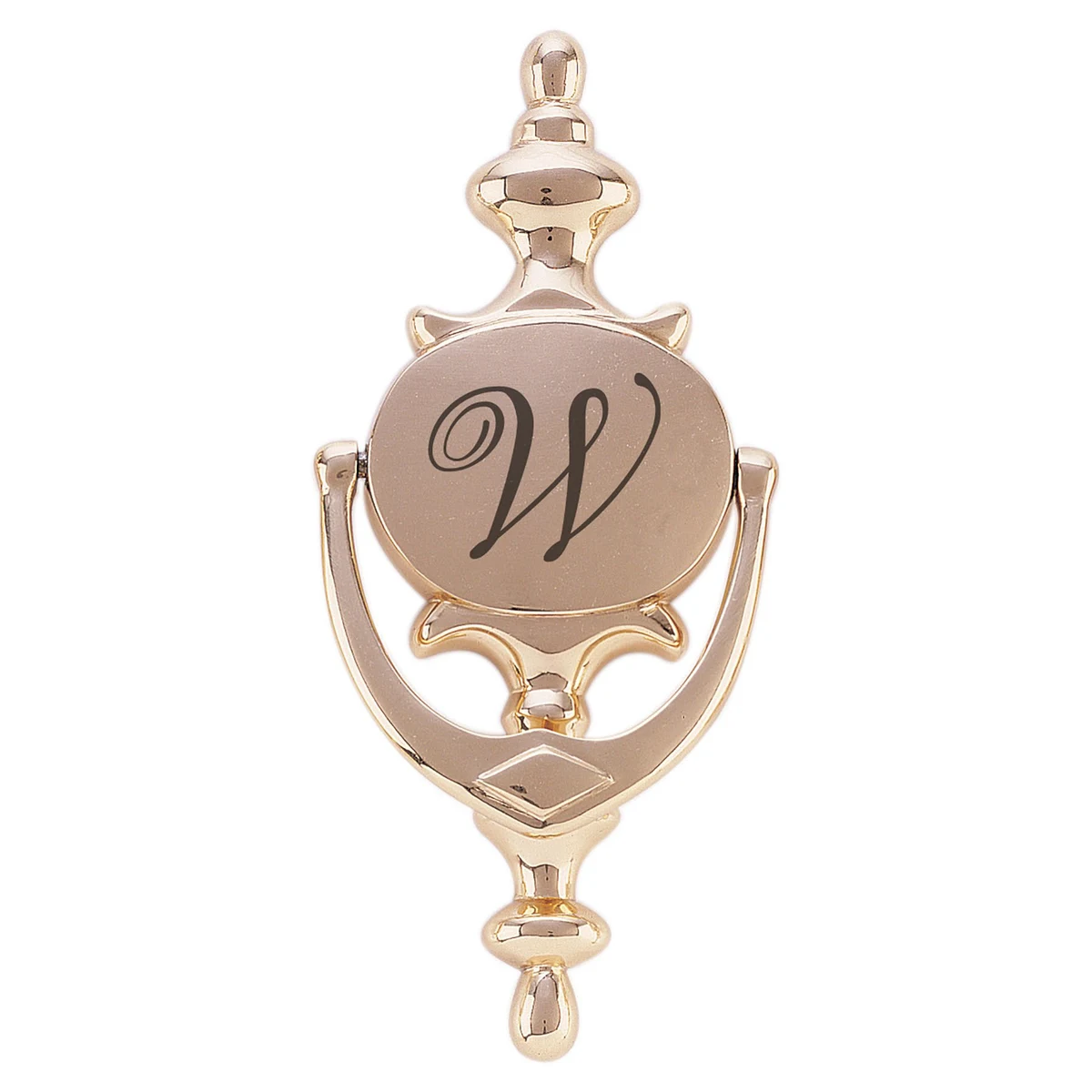 3 1/2" x 8" Oval Style Brass Door Knocker 1