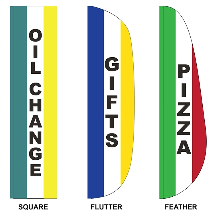 3' x 15' Custom Message Feather Flag 1