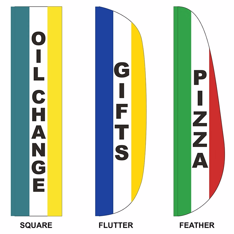 3' x 15' Custom Message Feather Flag