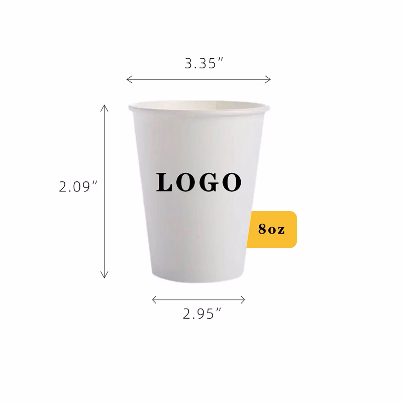 MOQ 100 pcs 8.5oz Paper Coffee Cups
