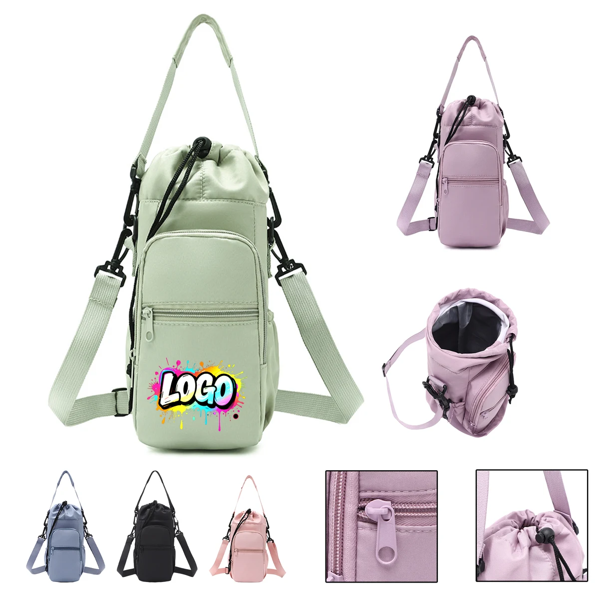 Lightweight Crossbody Water Bottle Sleeve 1