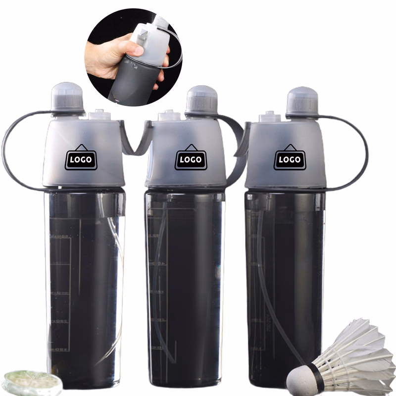 MOQ50 Portable Mist Spray Water Bottle Hydration Cooling