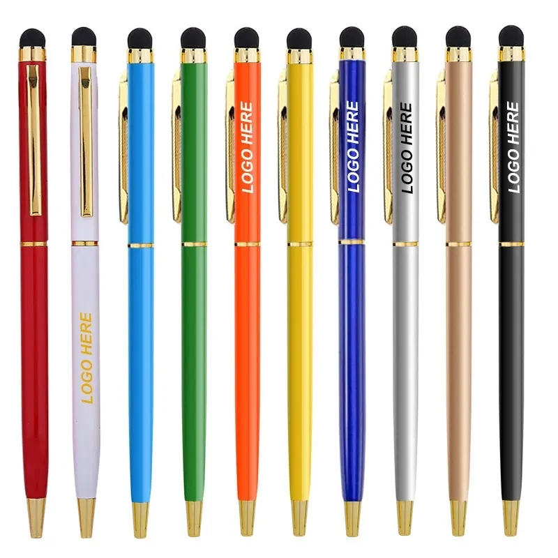 Gold Trim Metallic Twister Stylus Pen 1