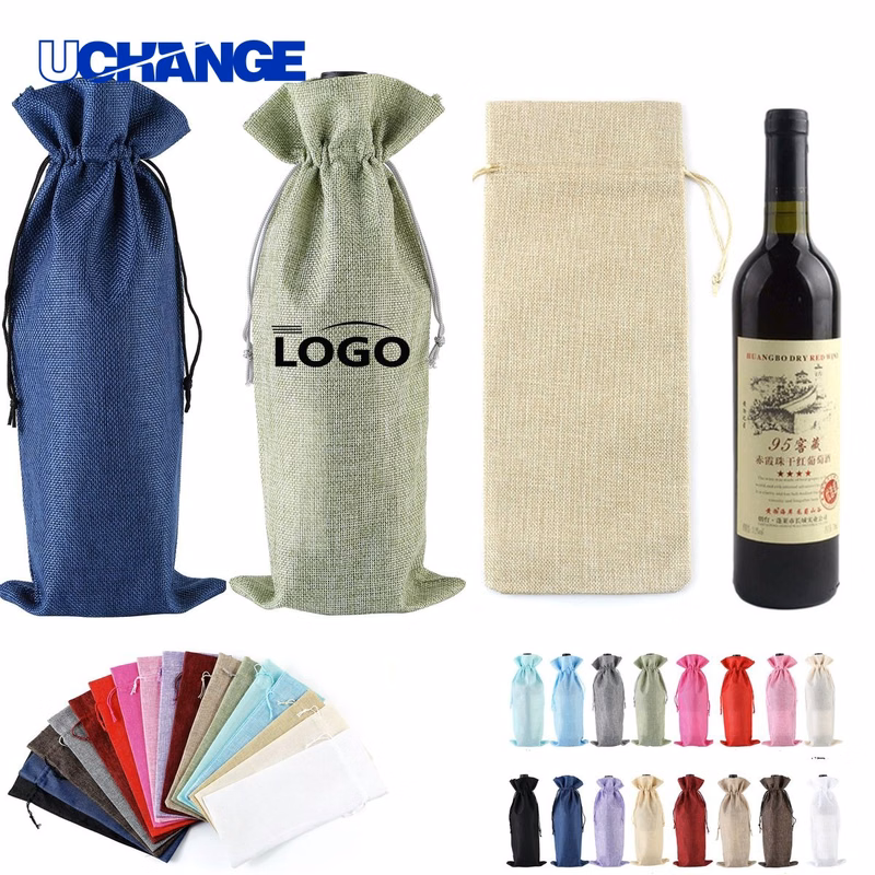 Wine Bottle Gift Bag Container with Drawstrings