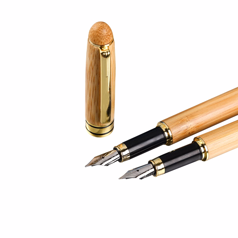 Bamboo Fountain Pen with Removable Cap