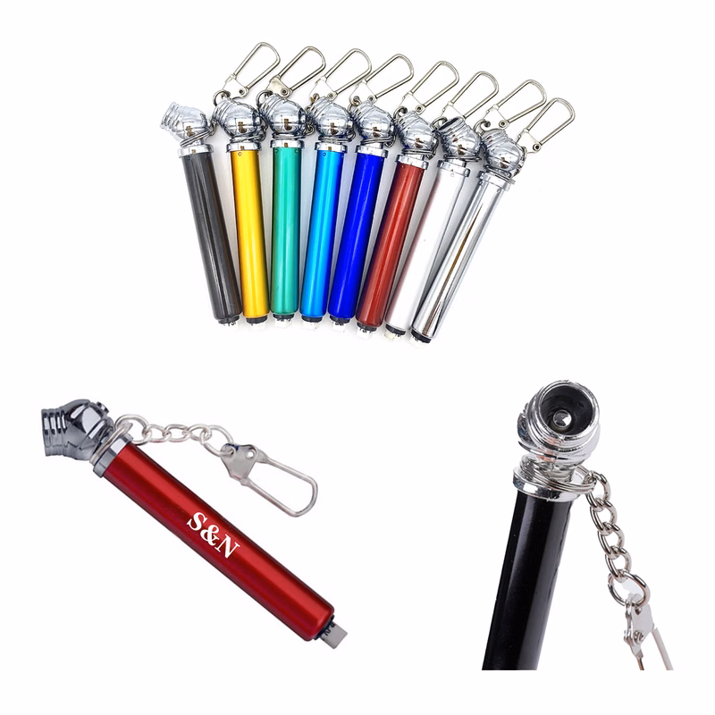 Color Mini Tire Pressure Gauge With Chain Tire Pressure Gauge