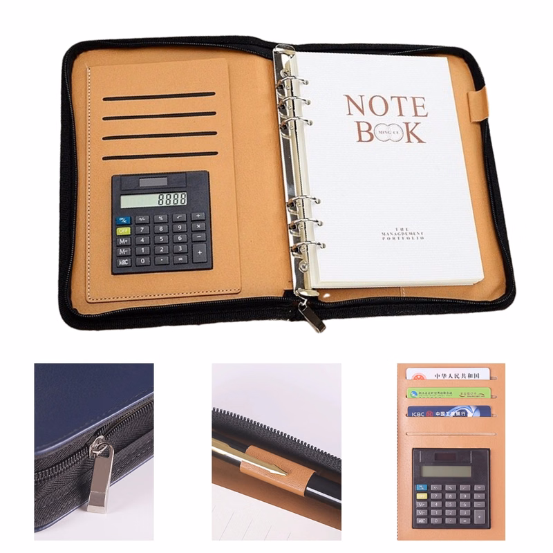 Multifunctional Business Notepad Zipper Bag