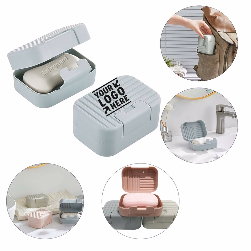 Outdoor Travel Portable Bar Soap Container Dish with Lid