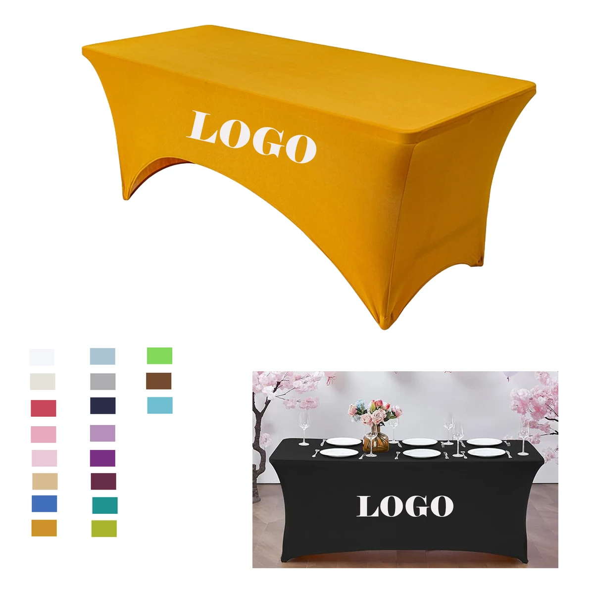 Durable 6FT Polyester Stretch Table Cover 1