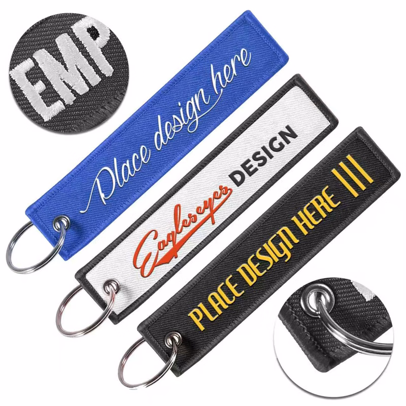 Custom Embroidery Keychain Key Ring Accessories