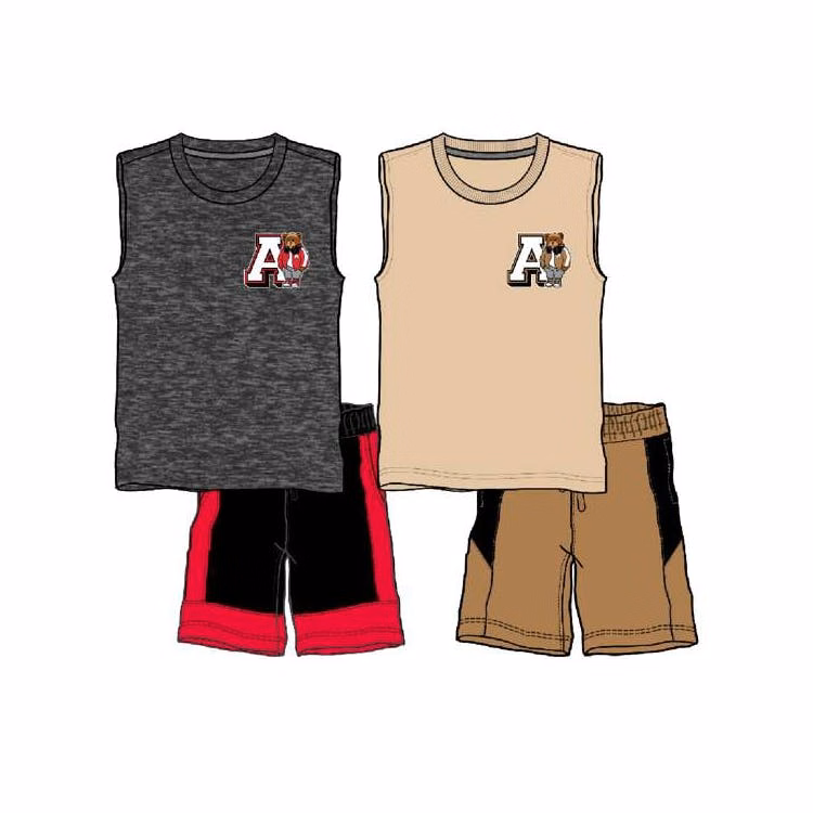 Boys 2-Piece Knit Tank Short Sets - Size 2-4T Assorted Colors
