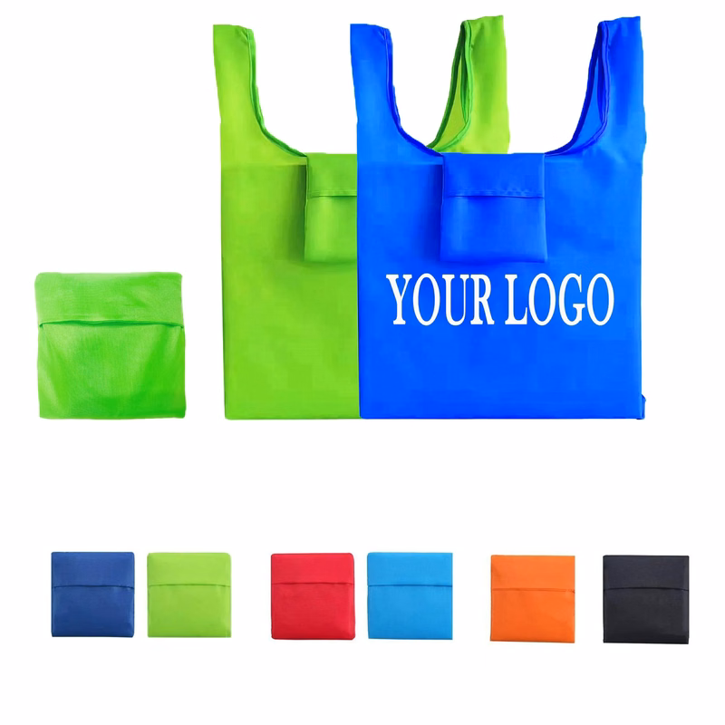 Foldable Grocery Tote Bag With Samll Pouch MOQ 100